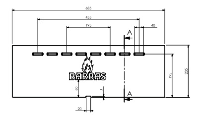 [333256] Béton plaque arrière + logo