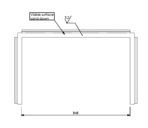 [338933] Cadre 3-côtés Cuatro-3 90 noir (depuis 10-5-2021)