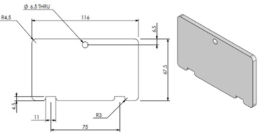 [338659] Plaque "fermée" pour  l'air de convection noir (depuis 10-5-2021)