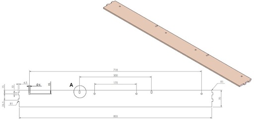 [340065] Strip (dessus) HD+ 7cm  Horizon Bell XS 3 noire