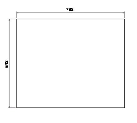 [329700] Vitre floating frame 788 x 648 mm