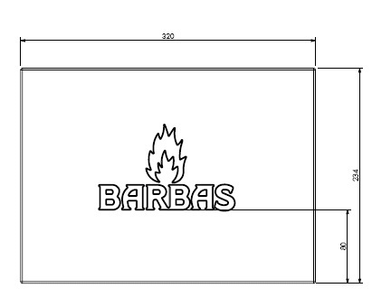[331855] Béton Céramique panneau arrière Unilux 40 + logo