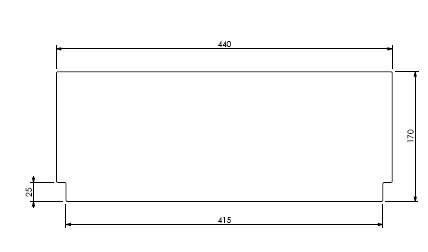 [331830] Béton Céramique déflecteur Unilux 55