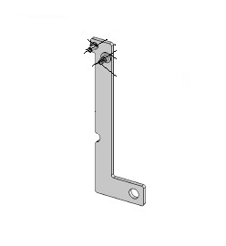[338874] Poignée Eco porte traditionnel noire (depuis 10-5-2021) 2PTS FERM