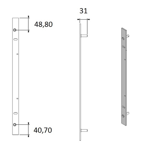 [339123] Plaque de fermeture Eco 70 noire (depuis 10-5-2021)