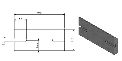 [331338] Vermiculite – foyère position verticale bisotée Droite Eco 70