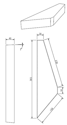 [308500] Brique réfractaire Elan 9 (D)