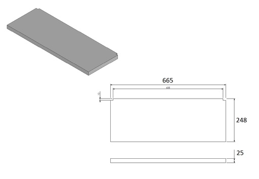 [332226] Béton céramique déflecteur En 80/50