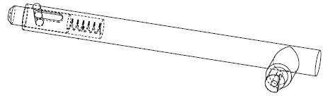 [301748] Poignee Escamo 100 côté fermeture mat chrome