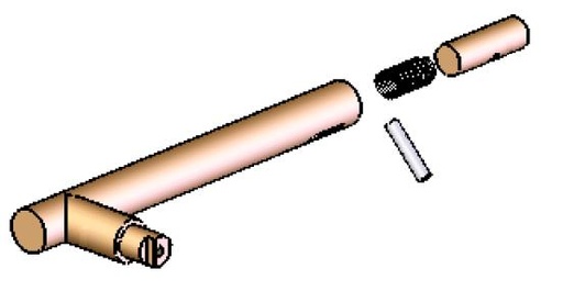 [301746] Poignee Escamo 70/80/300 côté fermeture chrome