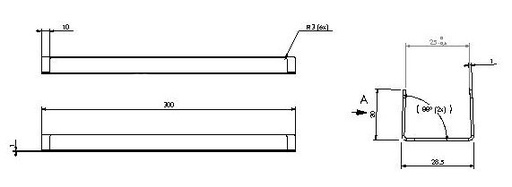 [327563] Support de déflecteur Escamolux/Slidebell  55/55