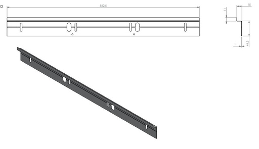 [353920] Gouttière maintien joint inf. EVO7 compact55-45
