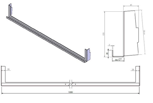 [351506] Renfort déflecteur inférieur avant noir