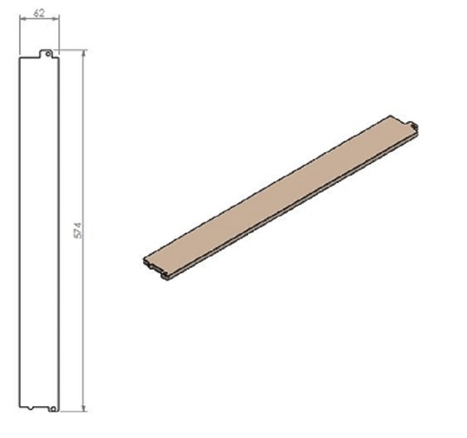 [351526] Profil latéral ext 6cm GFP/55 noir
