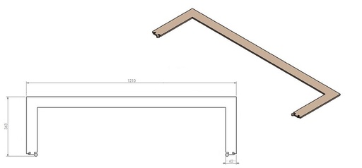 [351525] Bande de finition 6cm GFP 110- noire