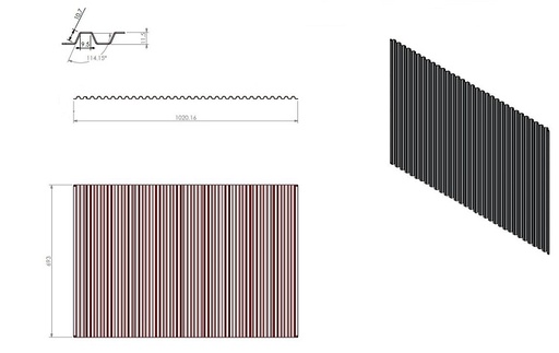 [351442] Fond arrièrre GFP 110/70 noir