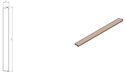 [351524] Profil latéral ext 6cm GFP/70 noir