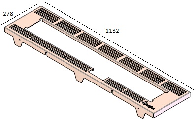 [339054] Grille autour du  Double Brûleur HBM-3 noire (depuis 10-5-2021)