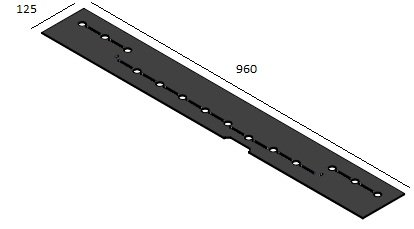 [334977] Tapis noir ceramique couvrant brûleur Centerfire 960mm