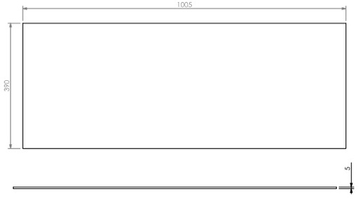 [330715] Miroir céramique noir paroi arrière HBS