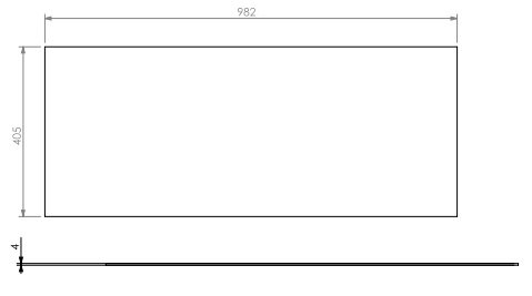 [330711] Vitre F.F. HBS-3 dim 982x405