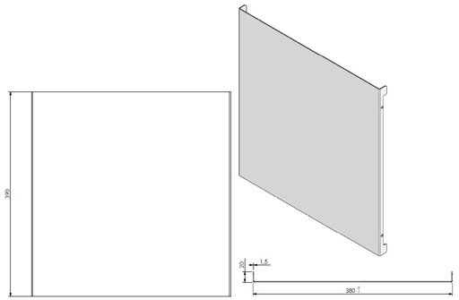 [338976] Lamelle côté HBL-T noire (depuis 10-5-2021)