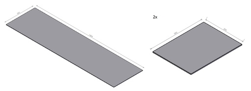 [330750] Miroir céramique noir  - set HBXL