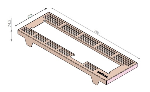 [339058] Grille autour du  Double Brûleur HBXS-3 noire (depuis 10-5-2021)