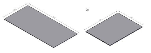 [330921] Miroir céramique noir  - set HBXS