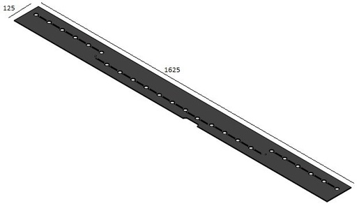 [334258] Tapis noir ceramique  brûleur Centerfire 1625mm