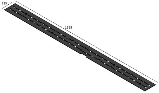 [334257] Tapis noire ceramique couvrant brûleur Linefire 1625mm