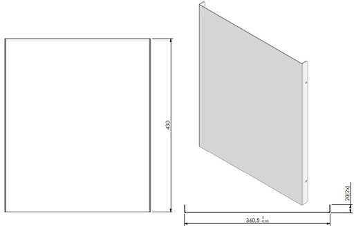 [342519] Paroi arrière lisse RDL D/G