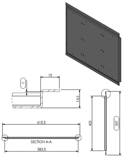 [342914] RDL D/G - Plaque fermée modele 60