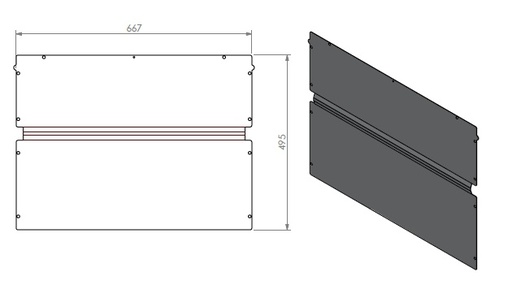 [346928] Plaque arr sans ventil SmB 75-55 noire