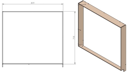 [343388] Cadre insert avec profondeur 50mm