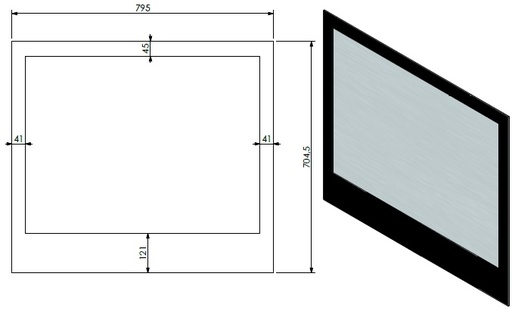 [342975] Vitre 704.5x795mm