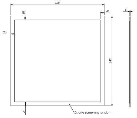 [331274] Vitre HD Topsham Large 670x642mm