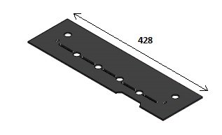 [335950] Tapis brûleur top L=428 centerburner