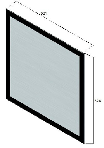 [331231] Vitre HD Topsham Small 516x530mm