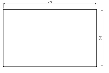 [338217] Paroi arrière lisse  Unica-2 noir