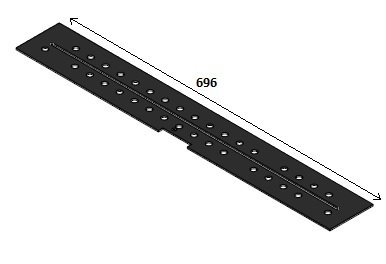 [335204] Tapis brûleur L=696 (jusqu'au 6-3-2017)