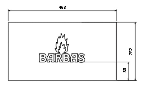 [331833] Béton Céramique panneau latéral arrière Unilux 65 + logo