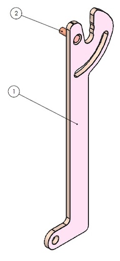 [338885] Poignée Unilux-3 65 (1 pt ferm) noire(depuis 10-5-2021)