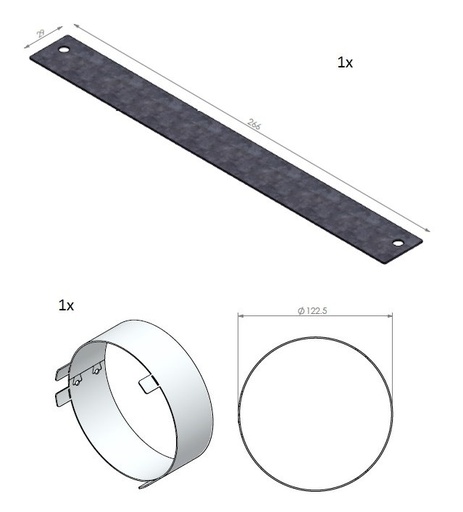[341285] Set prise d'air par le dessous UL 6