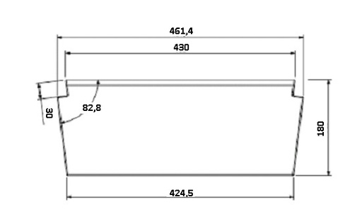[331623] Béton Céramique déflecteur Uni V 60