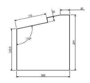 [331625] Béton Céramique panneau latéral droit  Uni V 60