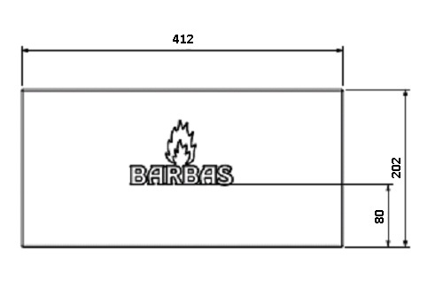 [331627] Béton Céramique paroi arrière Uni V 60 + logo