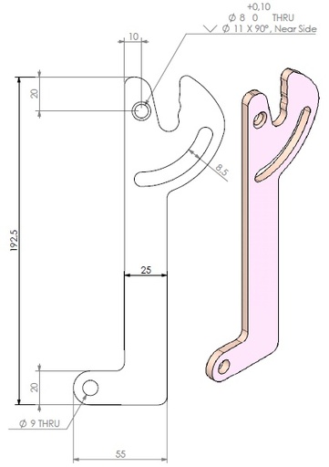 [338880] Poignee Universal V-60 noire (depuis 10-5-2021)
