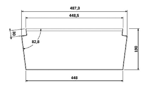 [331630] Béton Céramique déflecteur Uni V 65