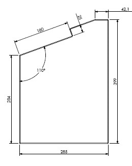 [331632] Béton Céramique panneau latéral droit  Uni V 65